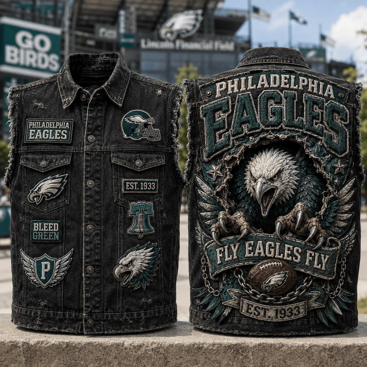 PLDE PREMIUM DENIM VEST LNTH