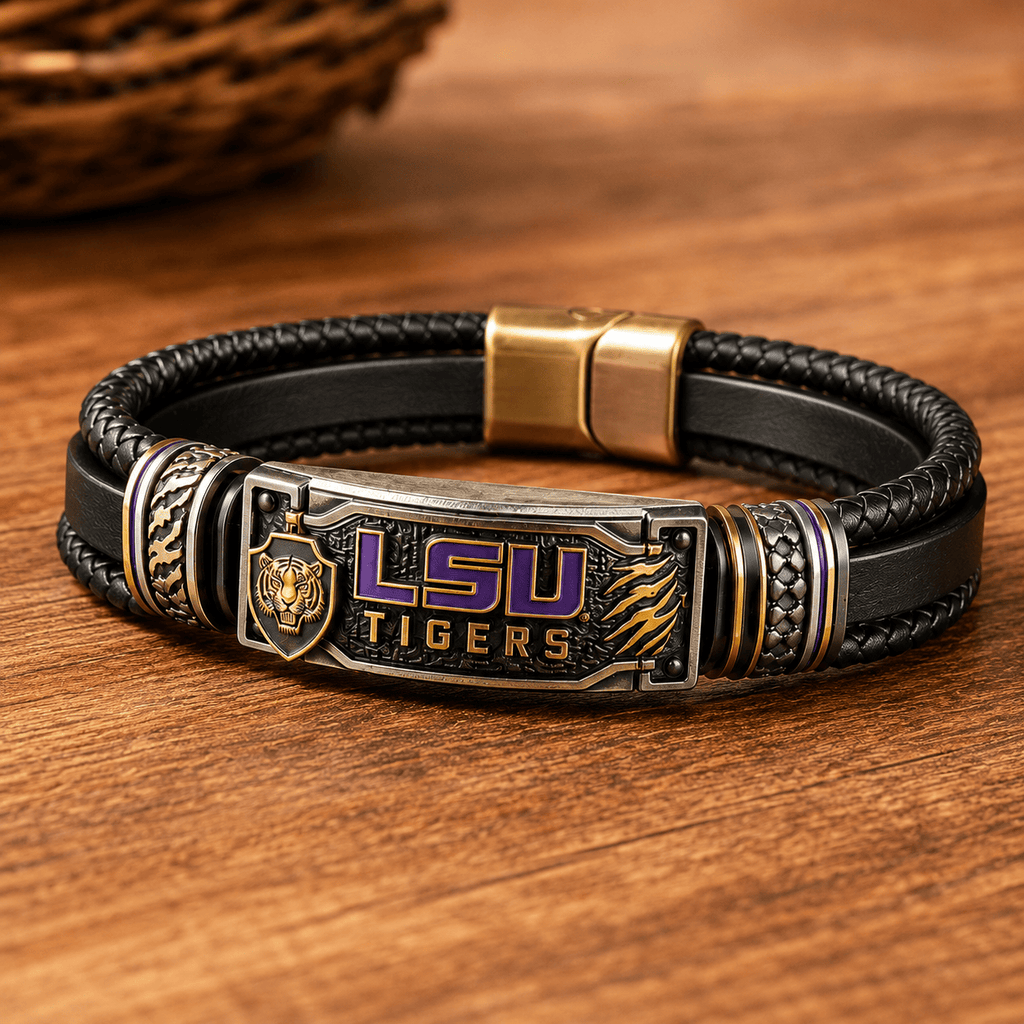 LSU Braided Bracelet Set LNTH