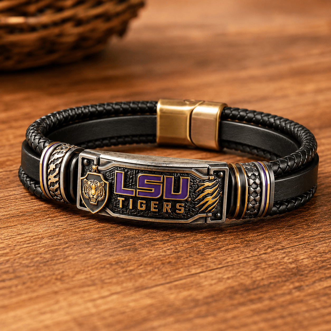 LSU Braided Bracelet Set LNTH